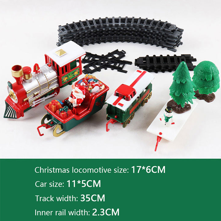 Christmas Electric Rail Car Train Toy Children's Electric Toy Railway Train Set by 253444