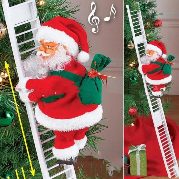 Electric Santa Claus Climbing Ladder Plastic by 253444