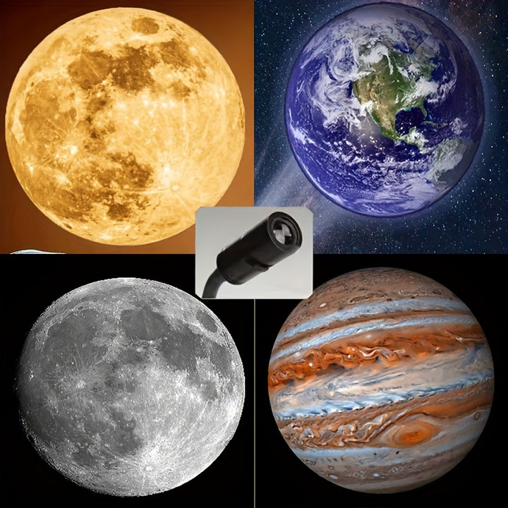 Planet Projector Lamp Earth Moon Jupiter Projector Lamp LED Lamp Bedroom Ceiling Photo Background Decorative Lamp, 360° Rotatable Directional Decorative Lamp Valentine's Day Ceiling Decoration Proposal Wedding Decoration Lam by Casa Perfeita