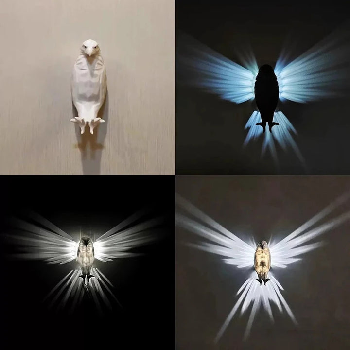 Modern Creative Bird Wall Lamp Owl Eagle Shape Projector Atmosphere Sconce Light 3D Print Body Animal Lighting Lustre Home Decor by 253444