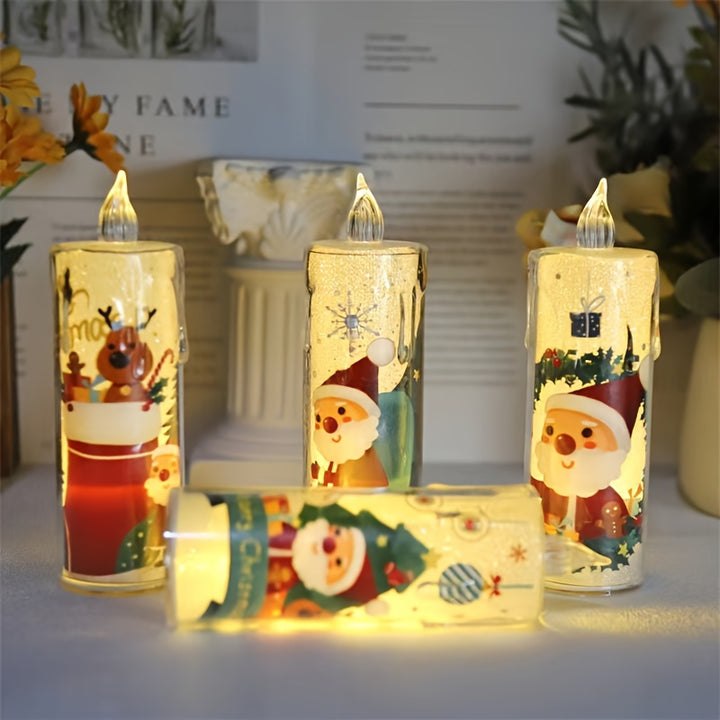 Velas LED De Natal 1/2/4 Peças Com Bateria Decorativas Casa by Casa Perfeita