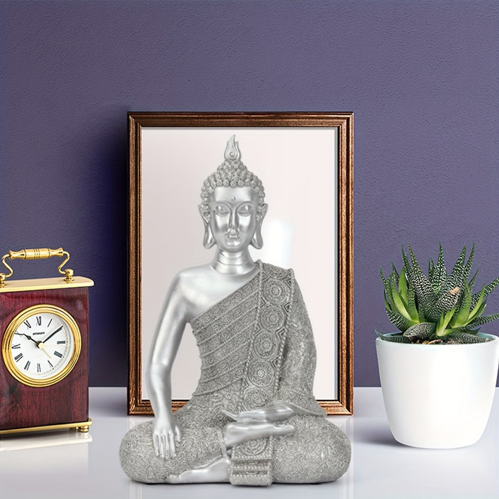 Estátua de Buda Meditante Zen Decorativa para Casa Tableto by Casa Perfeita
