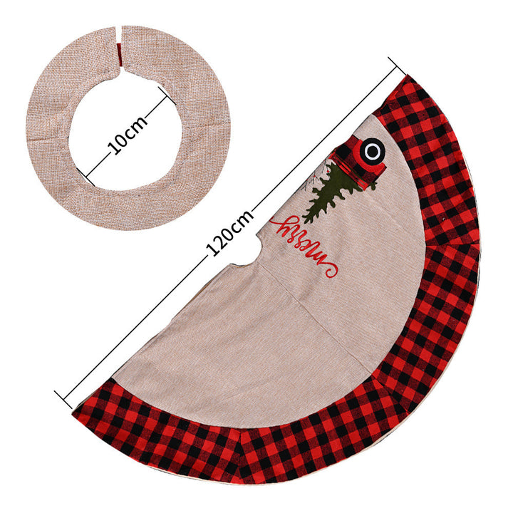 Linen Tree Skirt Car Christmas Tree 120CM Christmas Decoration Tree by 253444