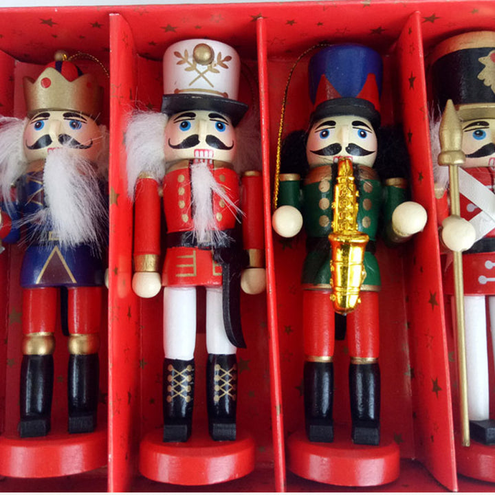 Christmas Decorations Wooden Nutcracker 12cm Pendant by 253444