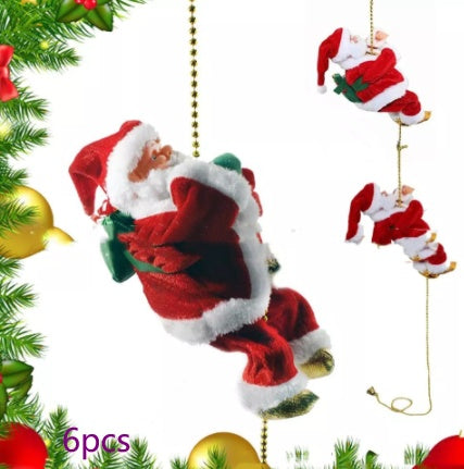 Electric Santa Claus Climbing Ladder Plastic by 253444