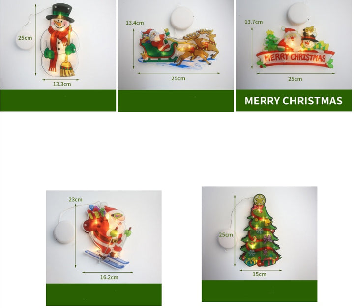 LED Suction Cup Window Hanging Lights Christmas Decoration by 253444