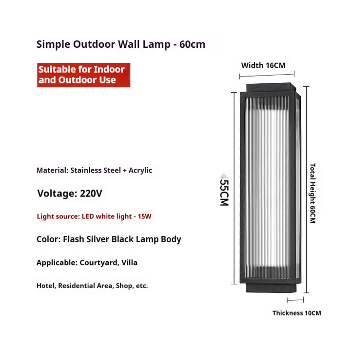 Outdoor Wall Lamp Waterproof Stainless Steel