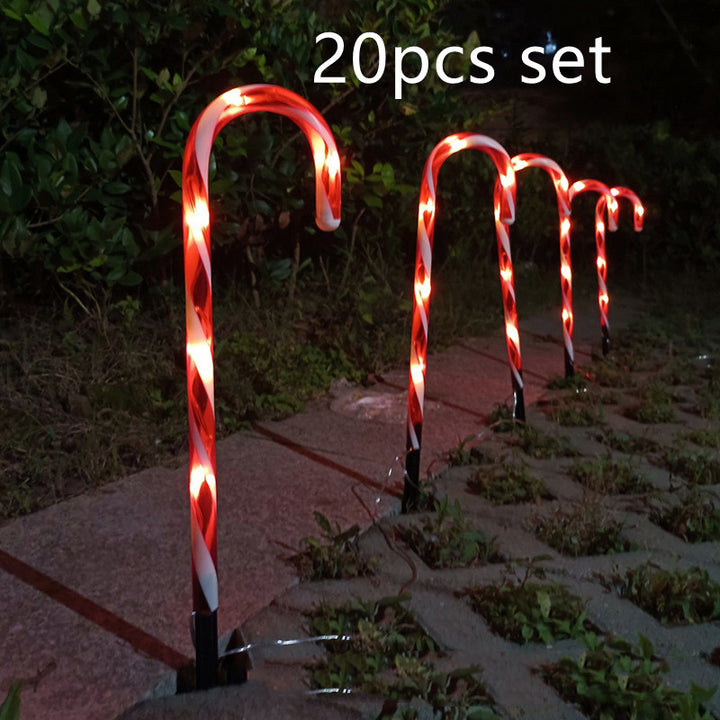 Solar Powered Cane String Lights Christmas Home Decor by 253444