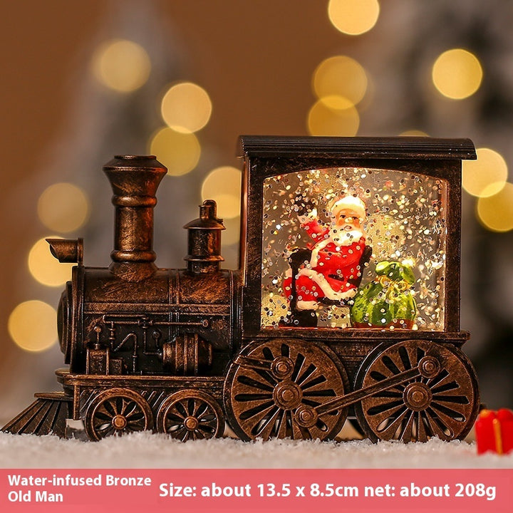 Christmas Train Luminous Interior Water Injection Desktop Decoration by 253444