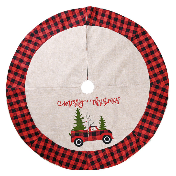 Linen Tree Skirt Car Christmas Tree 120CM Christmas Decoration Tree by 253444