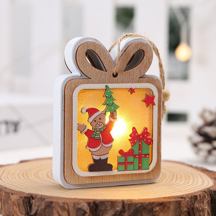 Christmas Decorations Wooden House Pendant by 253444
