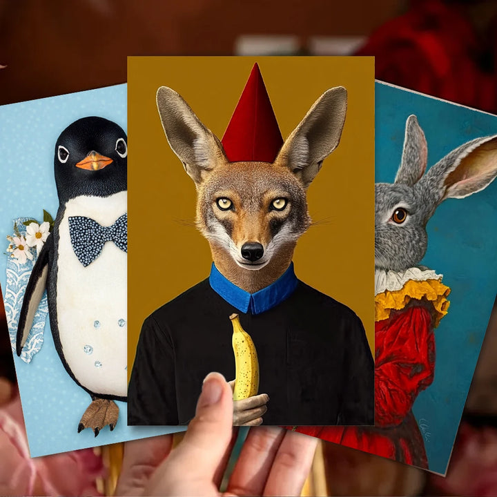 Cartões Postais Criativos Mundo Animal 32 Peças Presentes