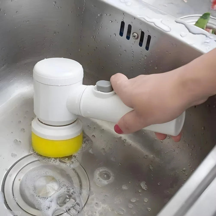 Escova Elétrica de Limpeza Sem Fio 5 em 1 Limpador Para Cozinha e Banheiro Multiuso by Casa Perfeita