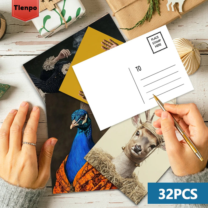 Cartões Postais Criativos Mundo Animal 32 Peças Presentes