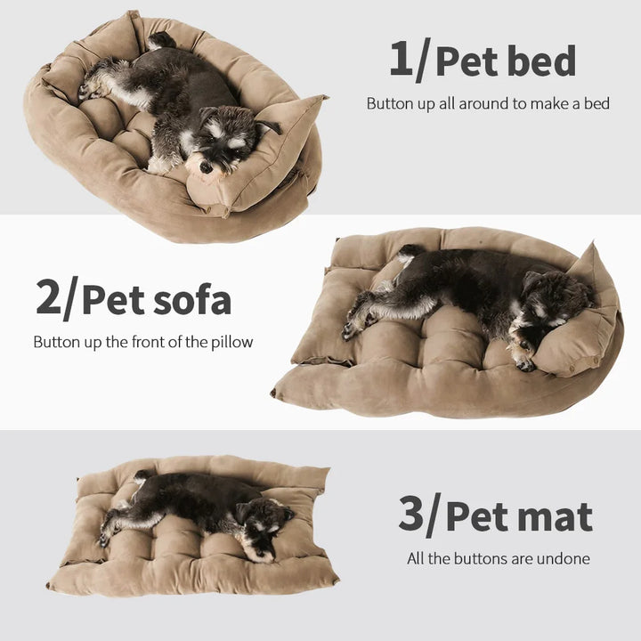Tapete Multifuncional Cama Para Cães E Gatos 3 Em 1 Conforto
