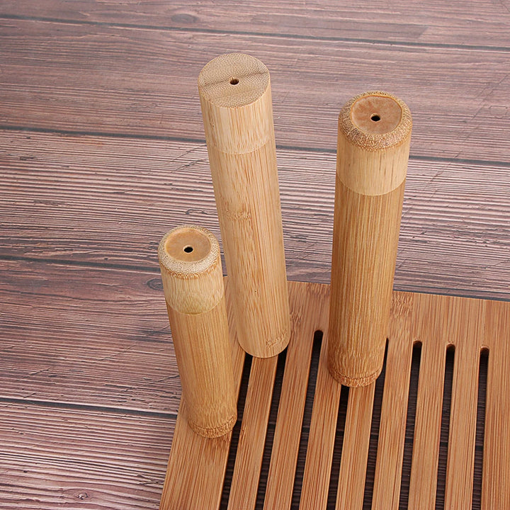 Escova De Dentes De Bambu Ecológica Estojo 21cm Para Adultos