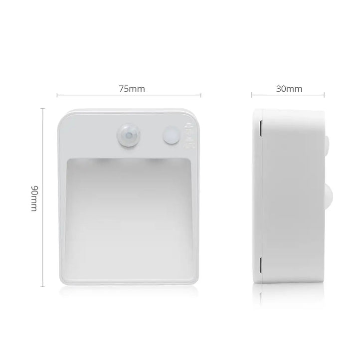 Luz noturna LED com detector sem fio, lâmpada de parede alimentada por bateria AA, sensor de movimento PIR, liga/desliga automática, gabinete, iluminação de escadas by Casa Perfeita