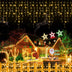 Luzes LED Icicle Festoon Decoração de Natal Remoto