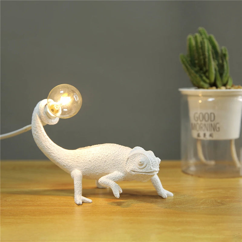 lagarto lâmpada de parede ser noite dormitório luz da noite sala estar decoração casa bonito resina animal camaleão luminárias lâmpadas cabeceira by Casa Perfeita