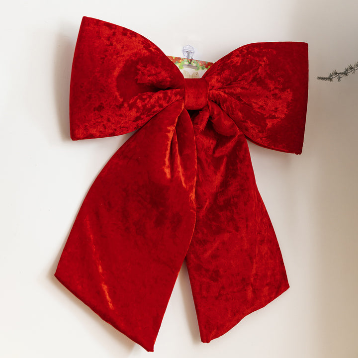 Christmas Decorations 60cm Red Lint Bowknot Christmas Accessories by 253444