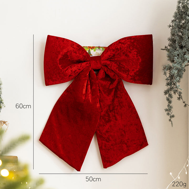 Christmas Decorations 60cm Red Lint Bowknot Christmas Accessories by 253444