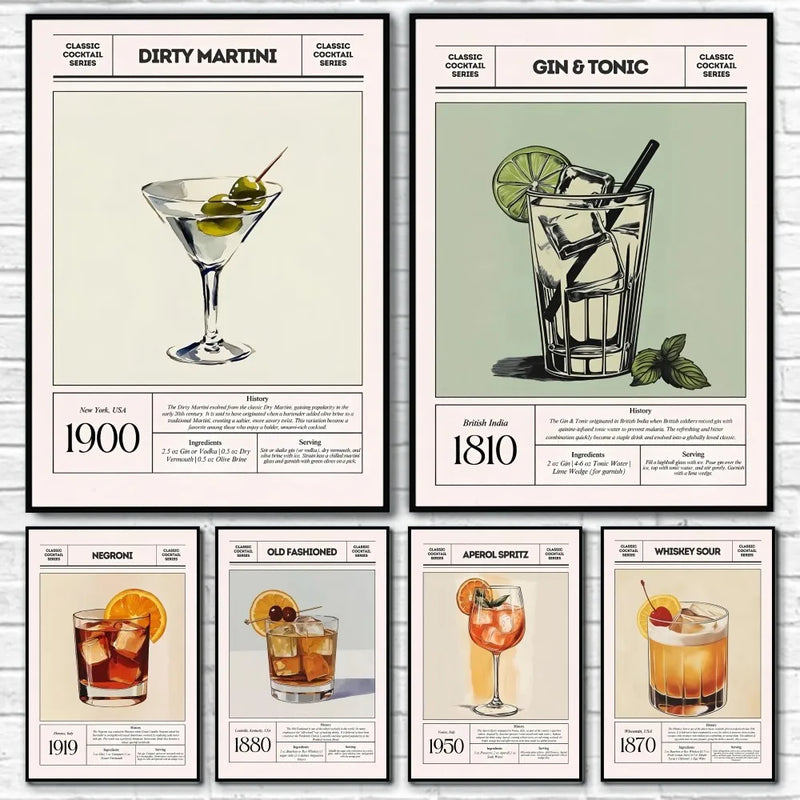 Legal cocktail vinho arte ins moda cartaz pegajoso arte da parede impressão à prova dwaterproof água casa sala de estar barra corredor decoração estética by Casa Perfeita