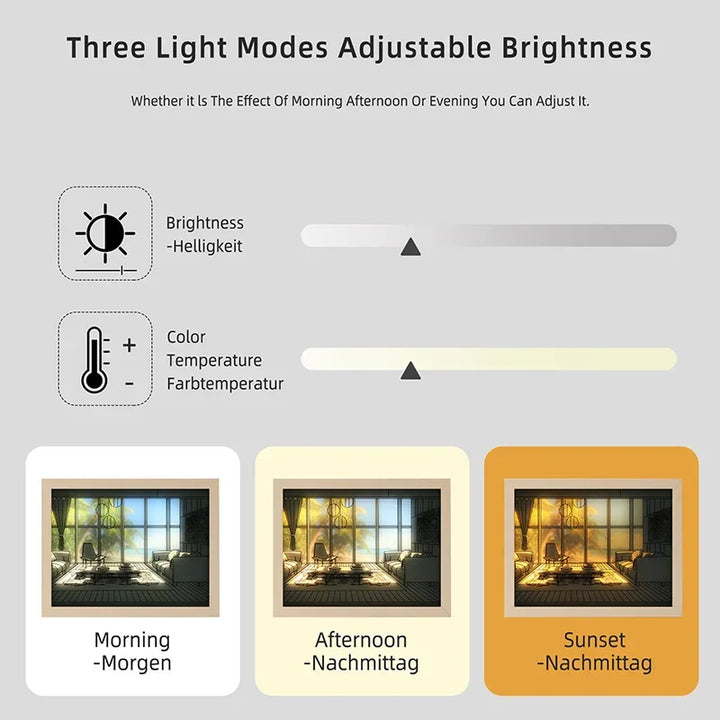 Luz LED Pintura com Moldura De Madeira, Lâmpada Da Noite, Presentes De Aniversário, Decoração De Imagem, Artes Da Parede by Casa Perfeita