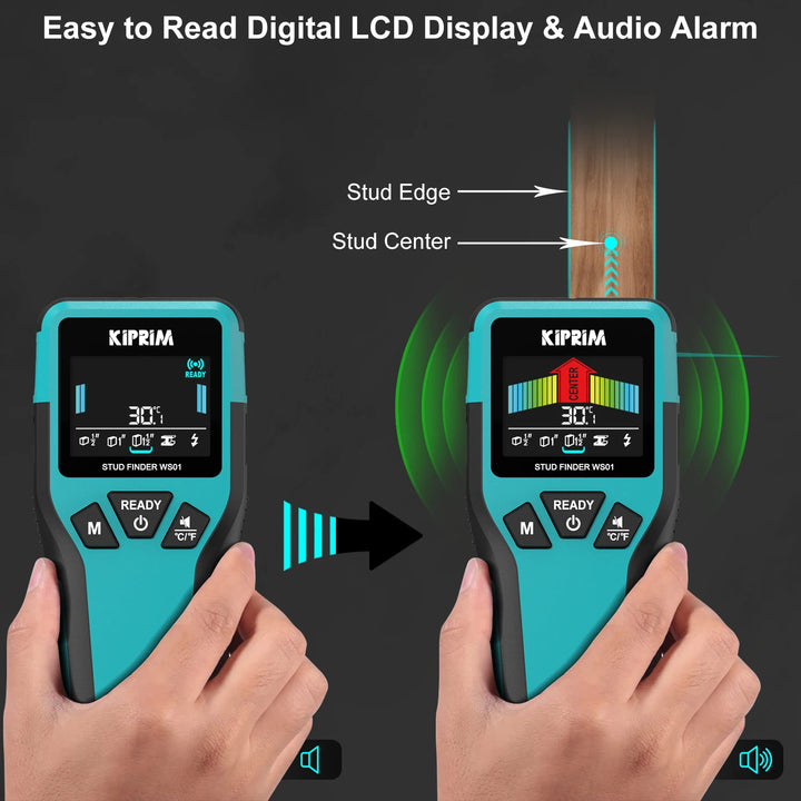 Kiprim 5 Em 1 Localizador De Pinos Madeira E Metais Parede