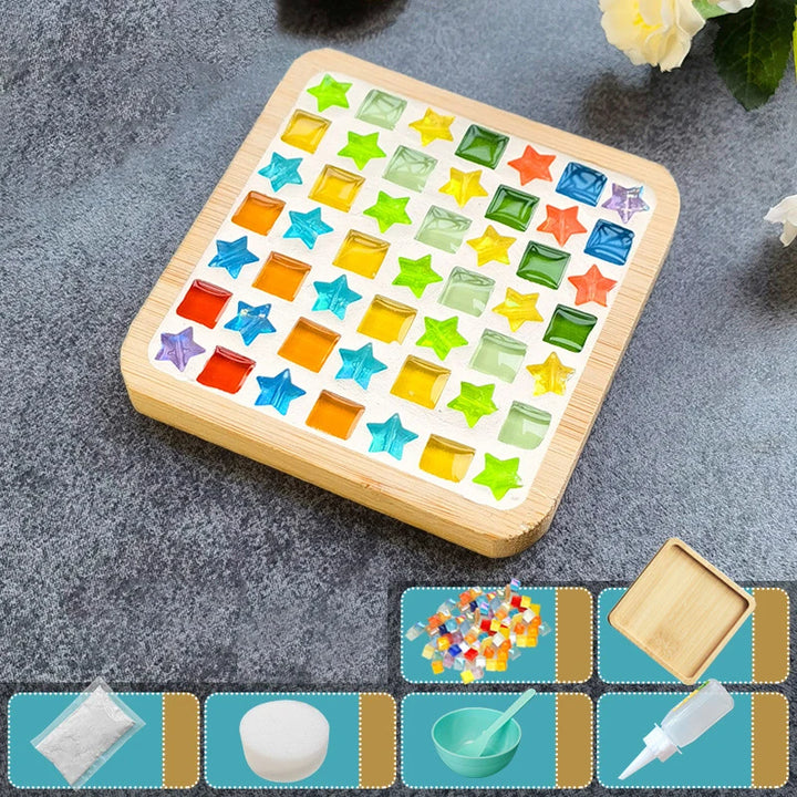 Tapete de Copos Mosaico Bambu Feito KittenBaby Infantil