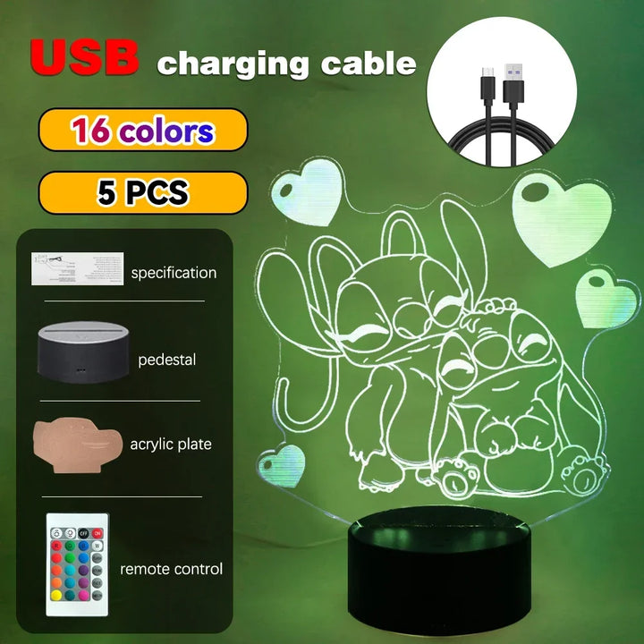 Led night light ilusão ponto lâmpadas de controle remoto toque inteligente decoração do quarto casa lâmpada natal dia dos namorados presentes aniversário by Casa Perfeita