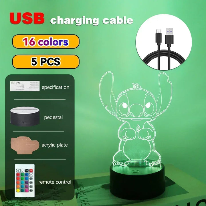 Led night light ilusão ponto lâmpadas de controle remoto toque inteligente decoração do quarto casa lâmpada natal dia dos namorados presentes aniversário by Casa Perfeita