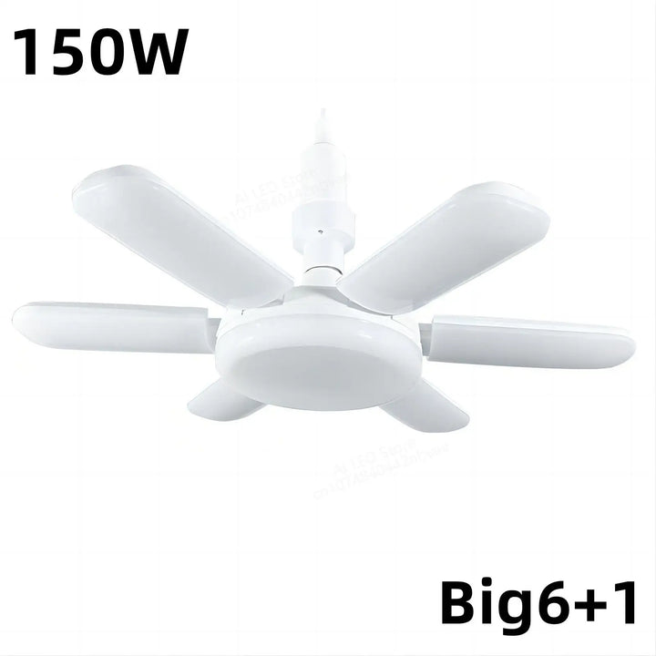 Lâmpada LED dobrável para teto doméstico, lâmpada de lâmina de ventilador, E27, CA 85-265V, CA 220V, CA 110V, 60 W, 80 W, 100 W, 150 W, 200W by Casa Perfeita