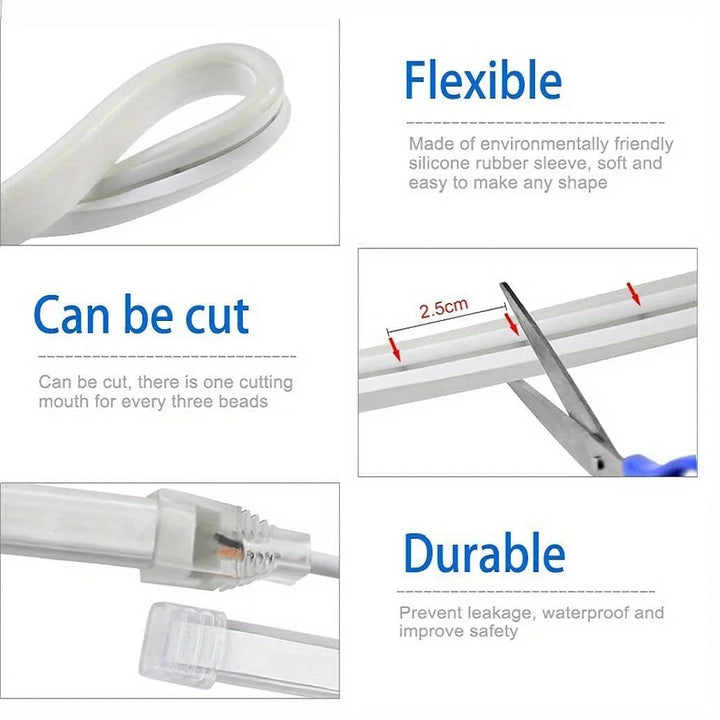 Sensor de movimento neon led luz tira usb interruptor regulável sinal de néon flexível corda de silicone toupe à prova dwaterproof água para casa decoração ao ar livre