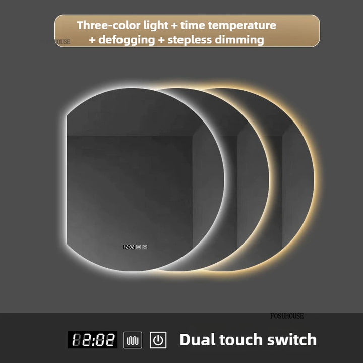 Nordic inteligente espelhos de banho bacia de lavagem de banheiro fixado na parede espelhos de banheiro anti-nevoeiro espelho de vestir hotel espelho decorativo by Casa Perfeita