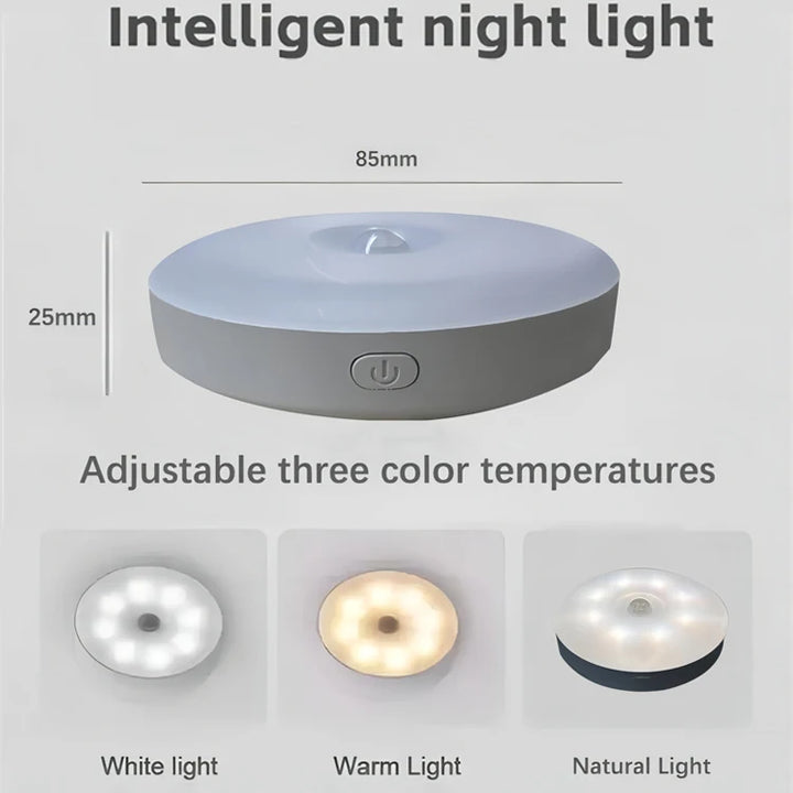 LED Inteligente Sensor do Corpo Humano Night Lamp, Iluminação Automática de Emergência, Carregamento USB, Sem Fio, Magentic, Sucção, Uso Luz Noturna