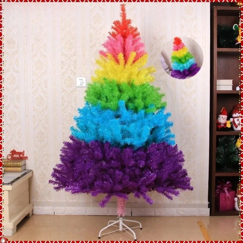 Árvore de Natal Colorida com Luz Arco Iris