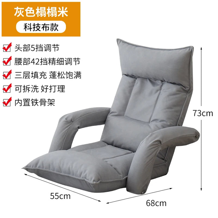 Tatami sofá ajustável dobrável cadeira de escritório preguiçoso multi-posição reclinável durável relaxamento lounge assento conversível sofá by Casa Perfeita
