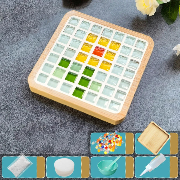 Tapete de Copos Mosaico Bambu Feito KittenBaby Infantil