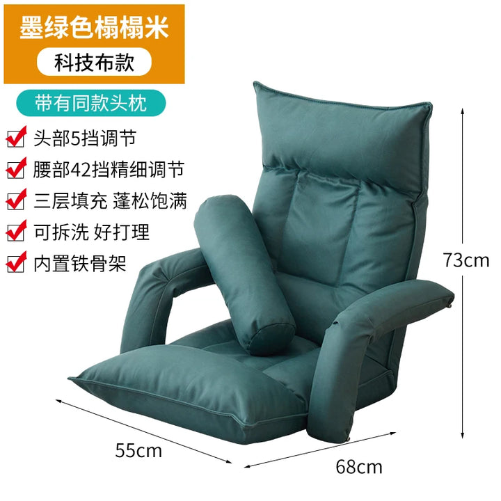 Tatami sofá ajustável dobrável cadeira de escritório preguiçoso multi-posição reclinável durável relaxamento lounge assento conversível sofá by Casa Perfeita