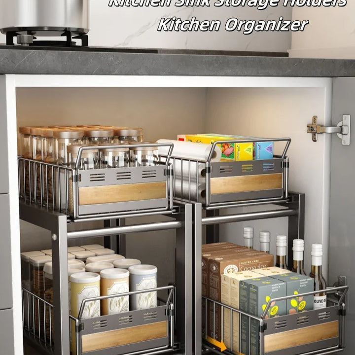 Suporte de armazenamento para pia de cozinha, suporte multifuncional, tigelas, pratos, itens de cozinha, acessórios, economizador de espaço, organizador de cozinha by Casa Perfeita