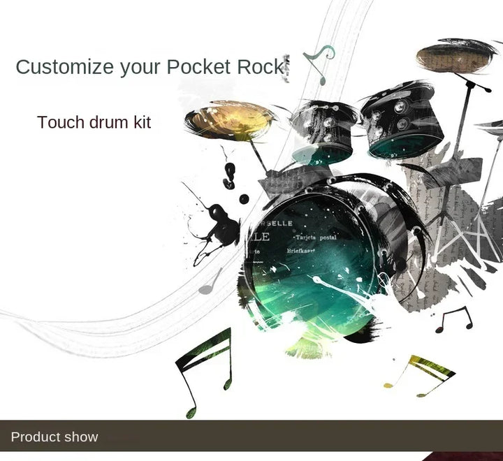 Mini Bateria Brinquedo Crianças Percussão Sons Realistas