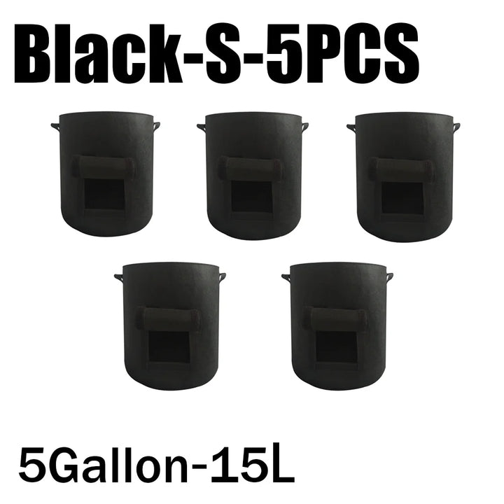 Planta de Feltro Crescer Sacos, Tecido não tecido, Garden Potato Pot, Estufa Vegetal Growing Bags, Hidratante, Ferramentas verticais, 3 estilos by Casa Perfeita