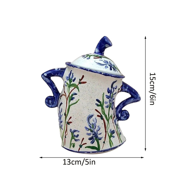 Recipiente Cerâmico Artesanal Elementos Chineses Exclusivos