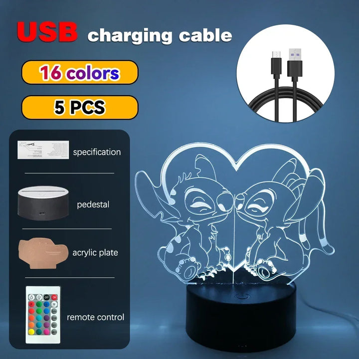 Led night light ilusão ponto lâmpadas de controle remoto toque inteligente decoração do quarto casa lâmpada natal dia dos namorados presentes aniversário by Casa Perfeita