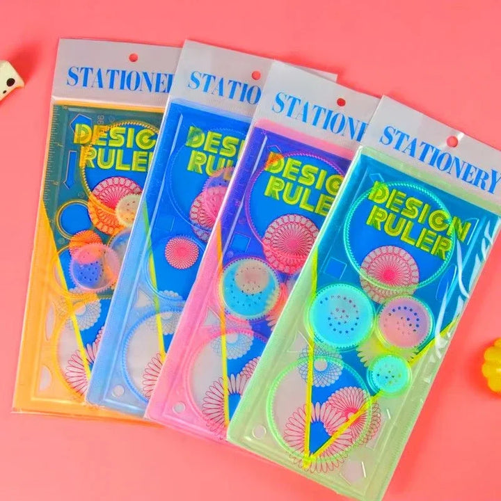 Conjunto de Engrenagens Criativas Spirograph Geometria