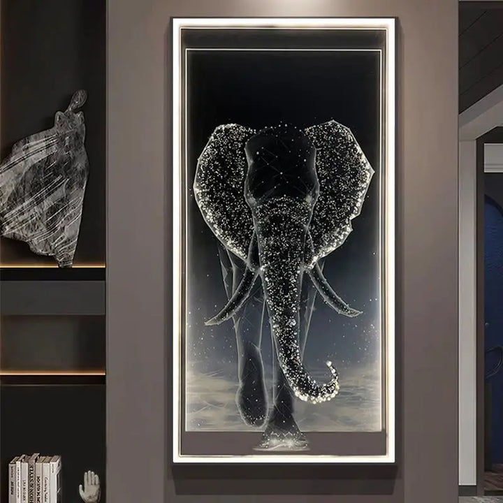 Pintura decorativa luxuosa do hall de entrada do elefante-lite, lâmpada de parede da sala de estar de estilo moderno, pintura de luz led de alta qualidade do corredor by Casa Perfeita