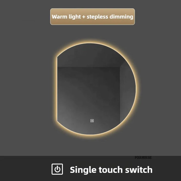 Nordic inteligente espelhos de banho bacia de lavagem de banheiro fixado na parede espelhos de banheiro anti-nevoeiro espelho de vestir hotel espelho decorativo by Casa Perfeita