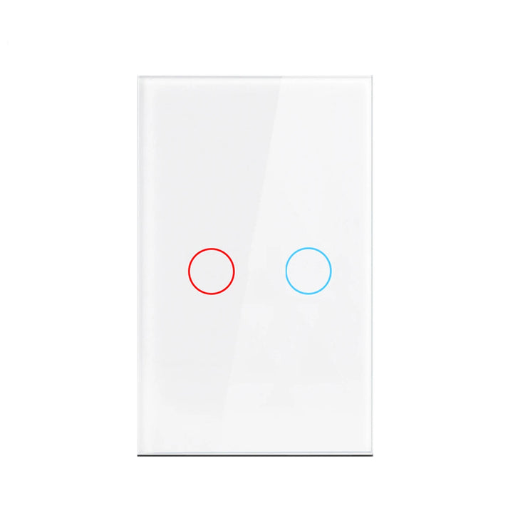 AC100-240 interruptor de toque alimentação led painel interruptores luz parede temperado preto branco cristal vidro 1/2/3 gang interruptor