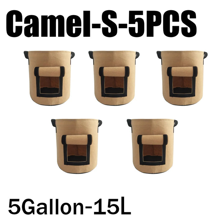 Planta de Feltro Crescer Sacos, Tecido não tecido, Garden Potato Pot, Estufa Vegetal Growing Bags, Hidratante, Ferramentas verticais, 3 estilos by Casa Perfeita