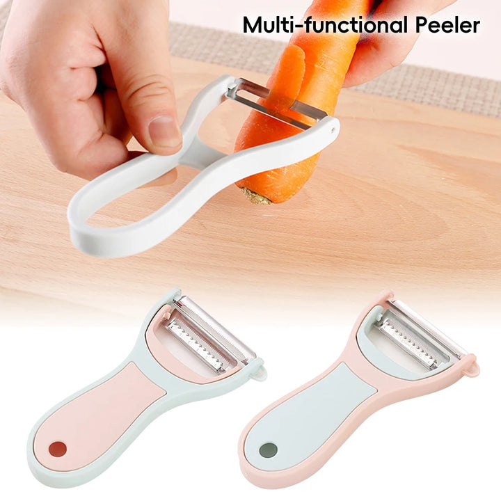 Descascador e ralador de vegetais portátil 2 em 1, multiuso para preparação de refeições veganas, ferramenta de cozinha dobrável com lâminas de aço inoxidável by Casa Perfeita